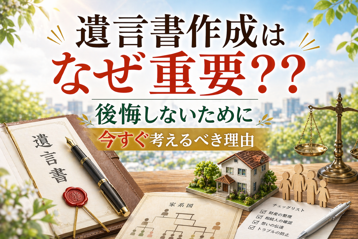 遺言書作成はなぜ重要?後悔しないために今すぐ考えるべき理由