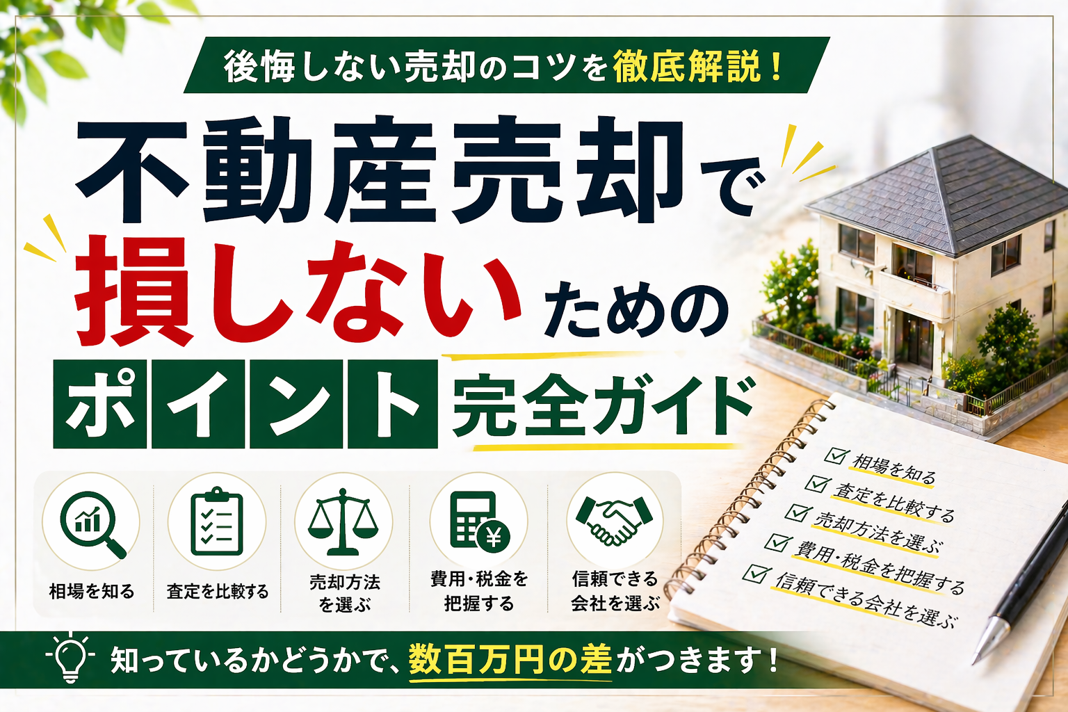 不動産売却で損しないためのポイント完全ガイド