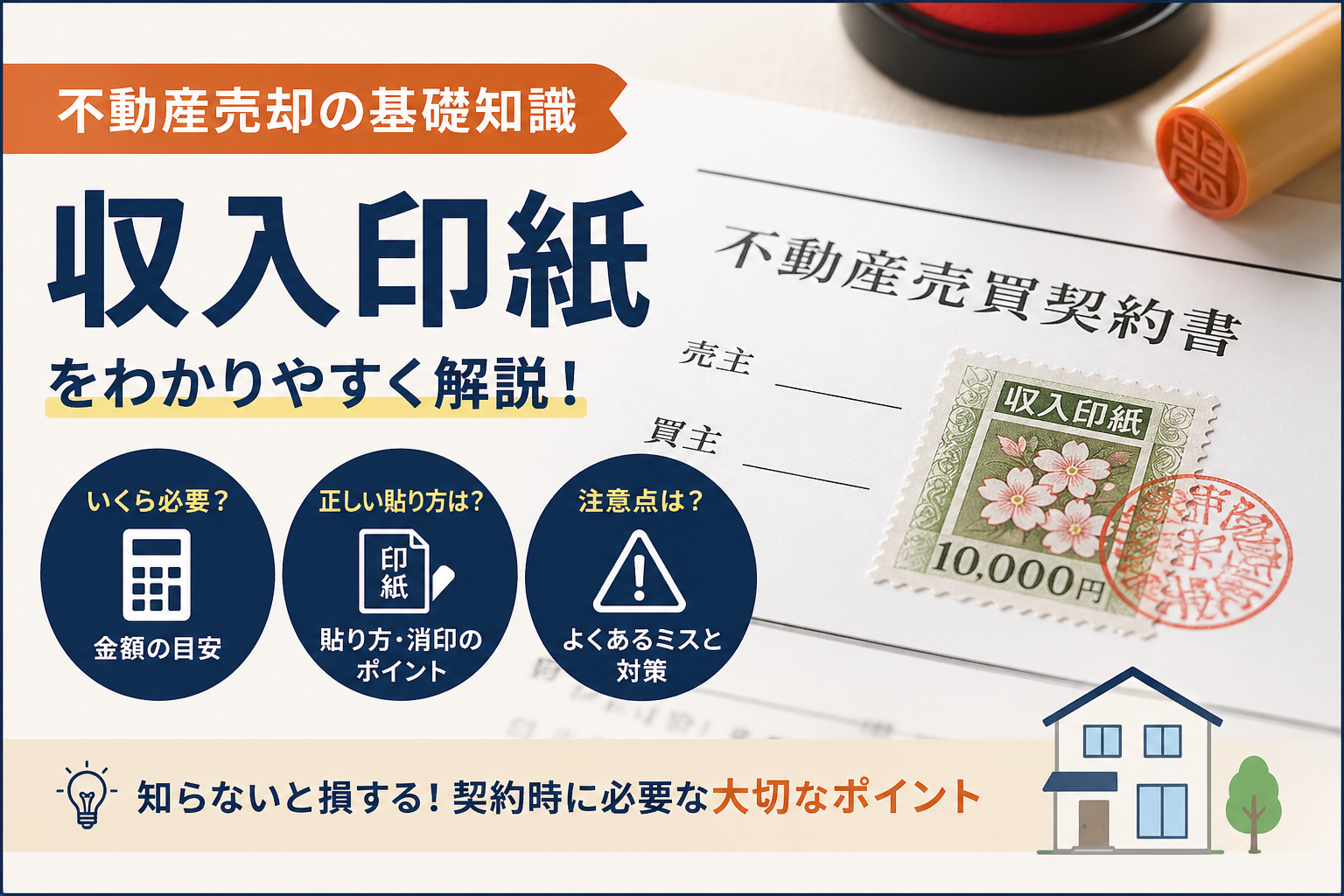 不動産売却で忘れがちな「収入印紙」についてわかりやすく解説
