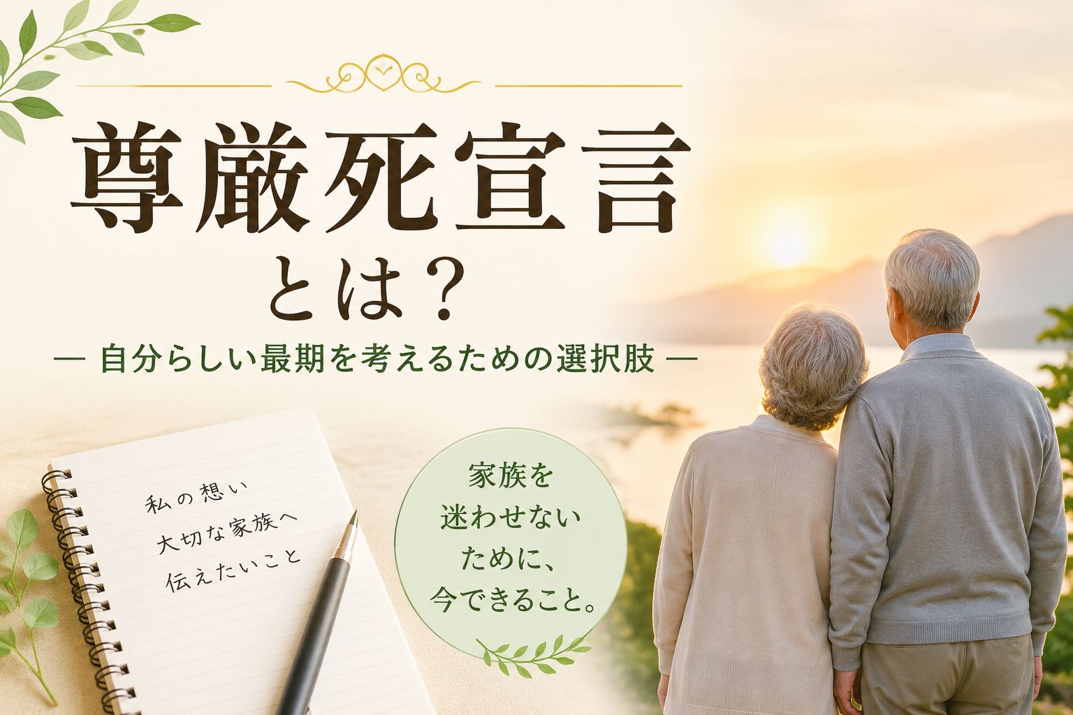尊厳死宣言とは？～自分らしい最期を迎えるために今からできる準備～