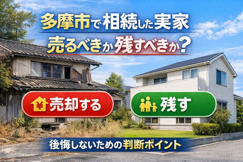 多摩市で相続した実家は売るべきか残すべきか？ 判断ポイントとメリット・デメリット