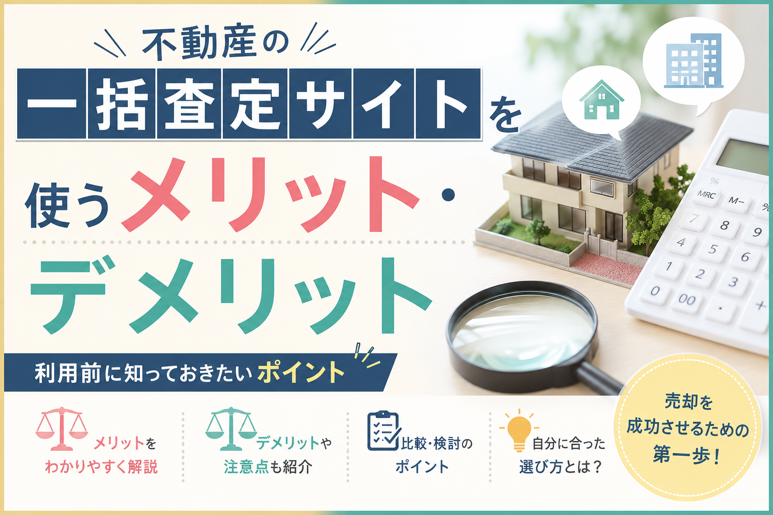 不動産査定サイトを使う前に知っておきたいポイント