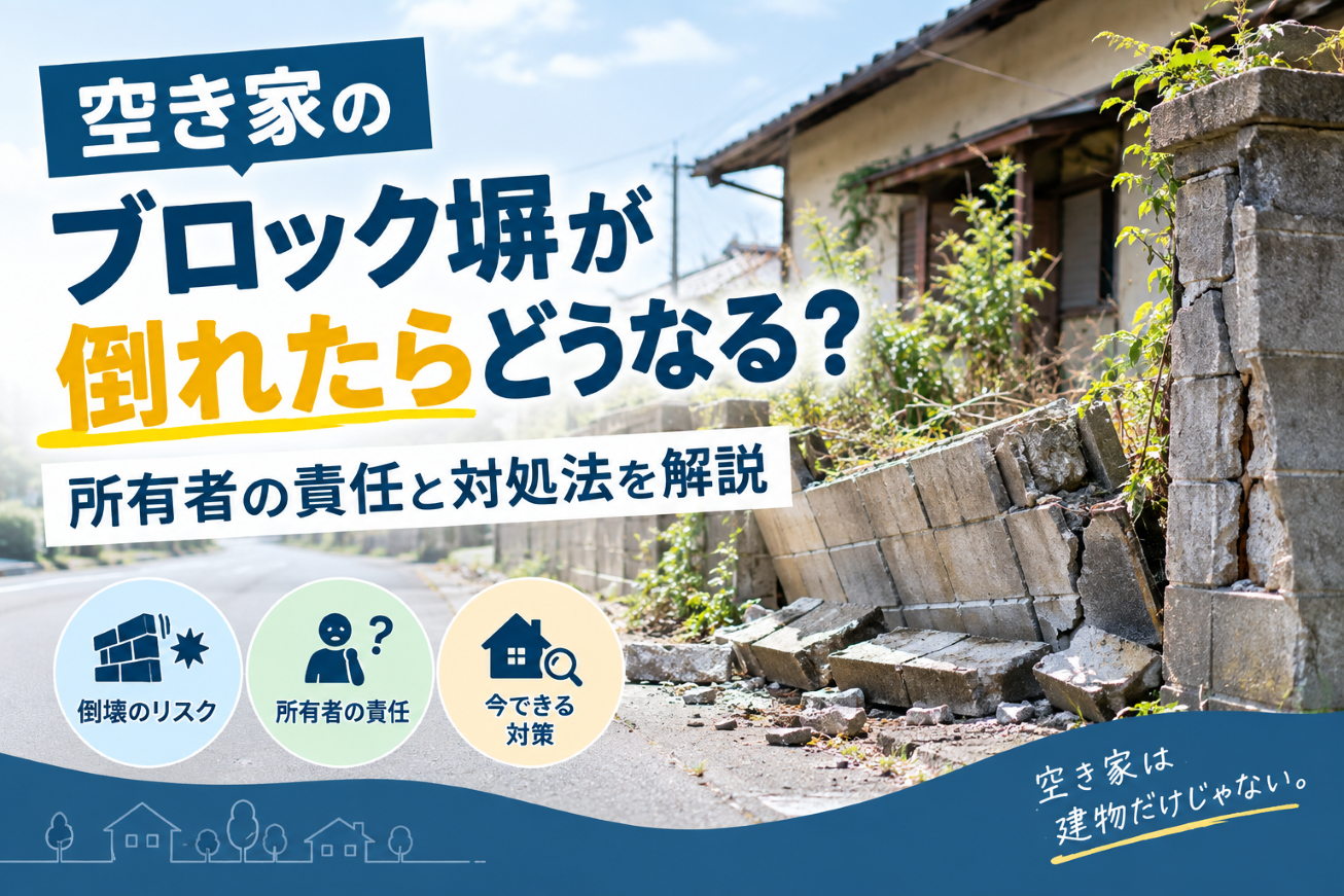 空き家のブロック塀壊れたらどうなる？？　所有者責任と対処法を解説