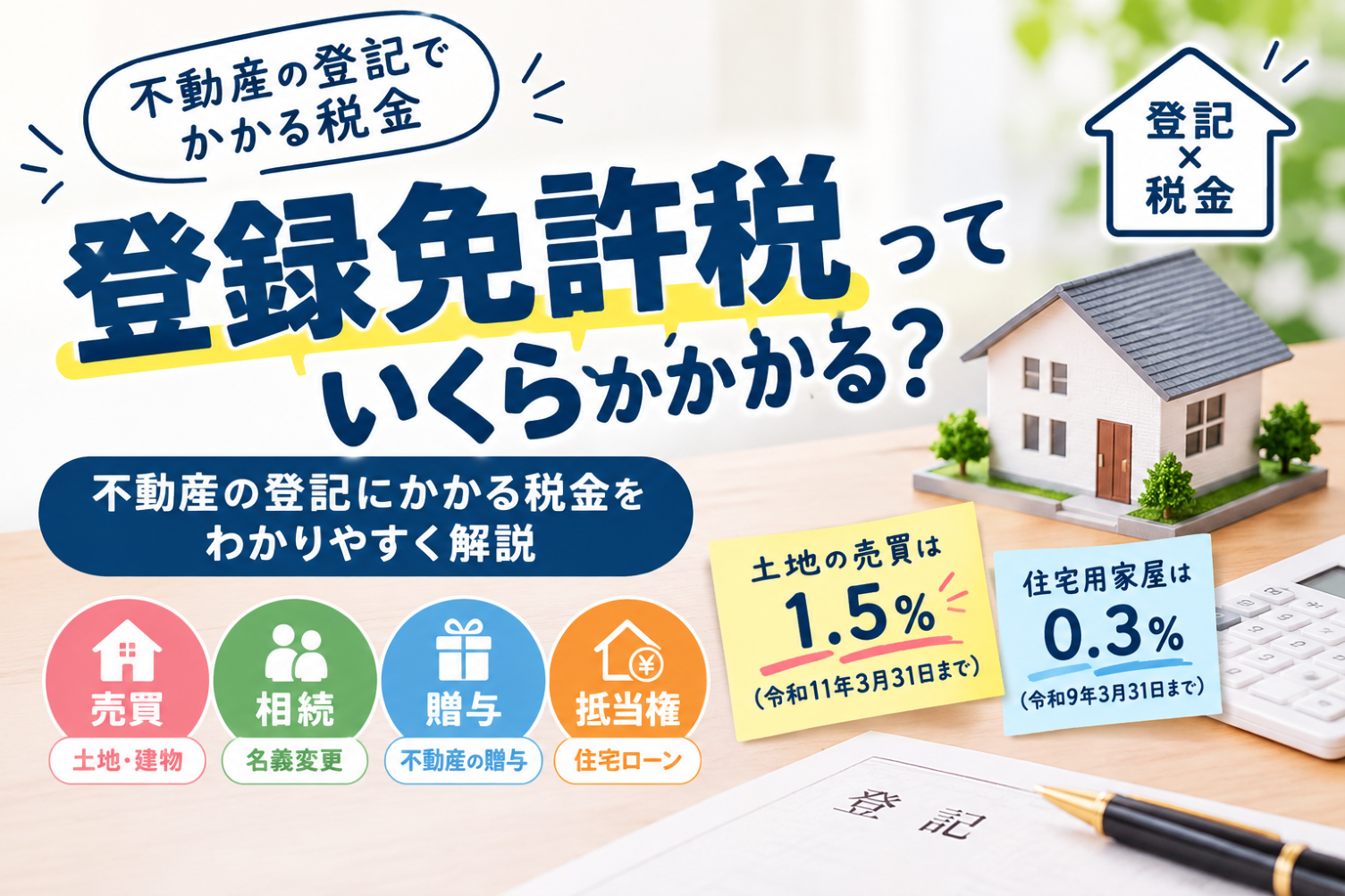 登録免許税とは？不動産の登記でかかる税金を分かりやすく解説