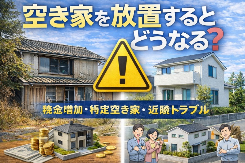 空き家を放置するとどうなる？税金・罰則・近隣トラブルの現実